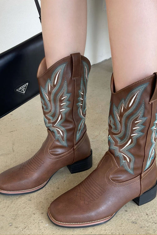 Iconic Spirit Faux Leather Western Boot
