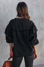 Your Finest Ruffled Rivet Shacket