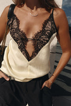 Effortlessly Refined Lace V-Neck Cami Top