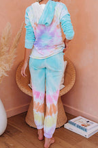 Delightful Sunrise Tie-Dye Long Sleeve Suit