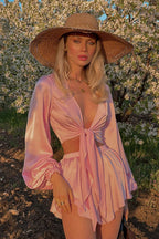 In Your Reveries Tied-Up Long Sleeve Suit