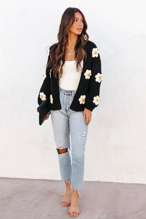 Simple Affection Daisy Oversized Knit Cardigan