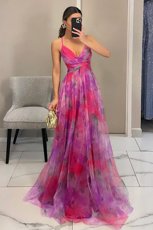 Enchant My Affection Print Maxi Dress