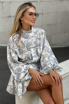 My Romantic Tale Printed Skater Mini Dress