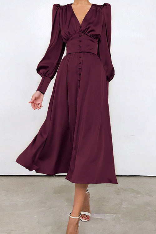 Adorably Flirty Stain Midi Dress