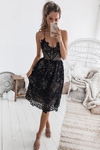 Take Me Out Tonight Lace Midi Dress