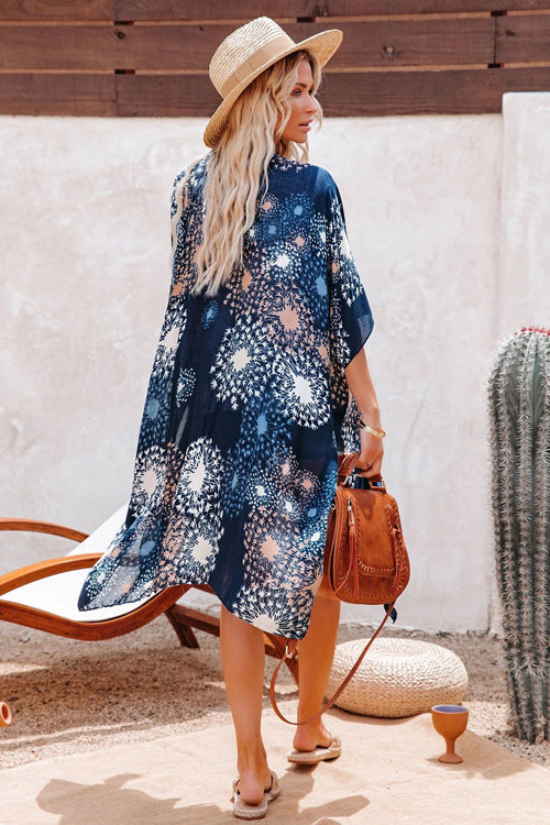 Golden Glow & Playful Spirit Printed Kimono