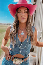 Desert Daze Denim Crop Tank Top