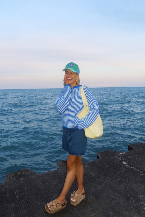 Attractively Cozy Soft Striped Knit Cardigan