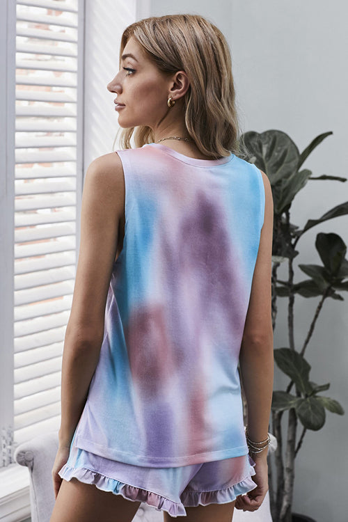 Ticket to Cozy Tie-Dye Pajamas Set