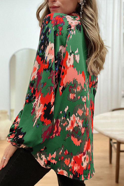 Never Been Better Floral Print Statement Sleeve Top