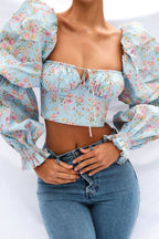 Extra To Love Ruched Long Sleeve Crop Top