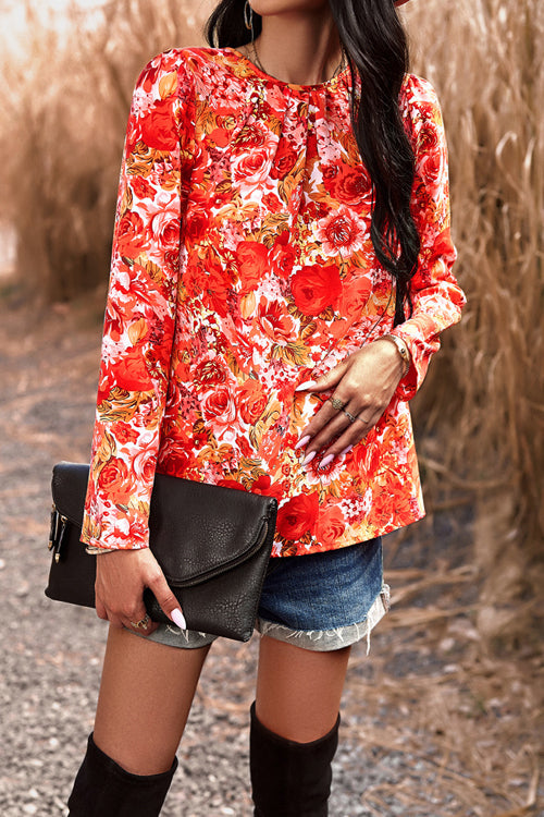 Heading Out For The Day Print Long Sleeve Top