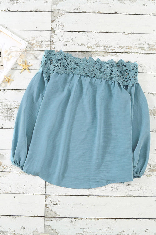 Elegant Outlook Lace Off The Shoulder Top