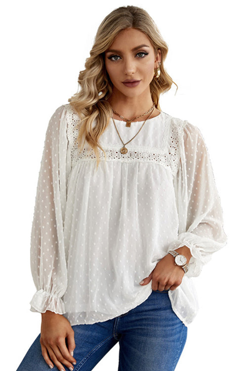 Always Amazing Swiss Dot Lace Top