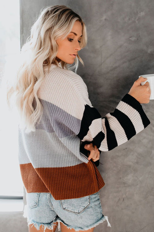 Positive Mood Multi Striped Knit Sweater