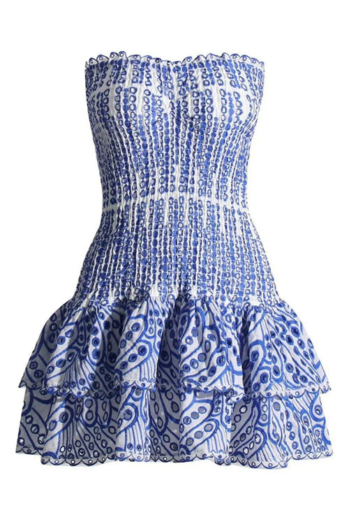 Delightful Like You Pleated Mini Dress - Blue
