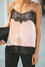 Feel Free Lace Up Cami Top