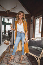 Live In Delight Velvet Long Sleeve Coat - 7 Colors