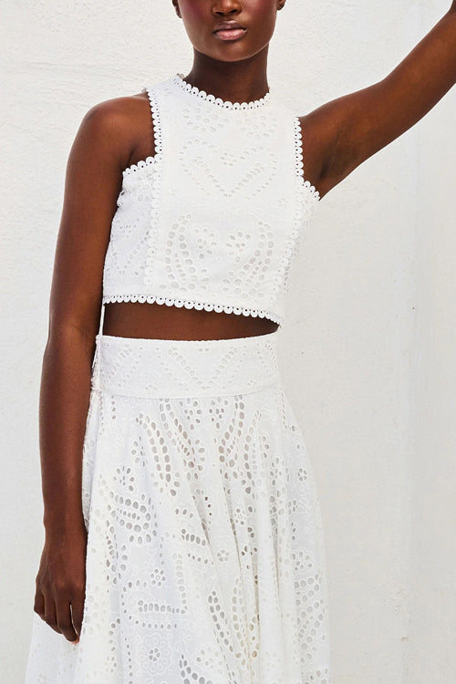 Modern Romance-Inspired Crochet Maxi Dress Suit