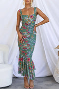 Captivating Destiny Floral Pleated Midi Dress