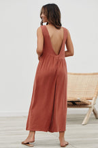 Always Thriving V-back Casual Tank Jumpsuit