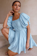 Striking Inspiration Off The Shoulder Flare Mini Dress