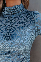 Room To Roam High Neck Velvet Top