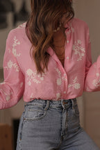 Easygoing Polished Floral Embroidery Top