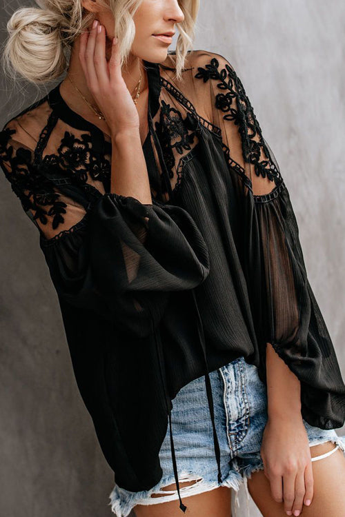 My Delightful Affection Floral Embroidery Shirt