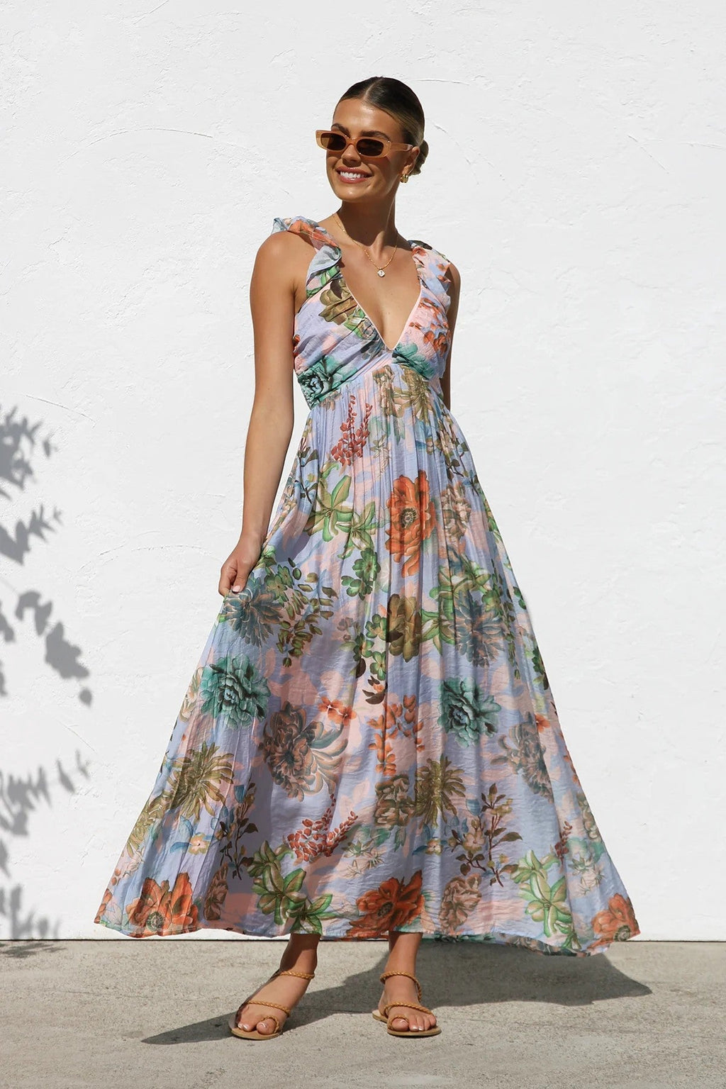 Delightful At Heart Floral Print Maxi Dress