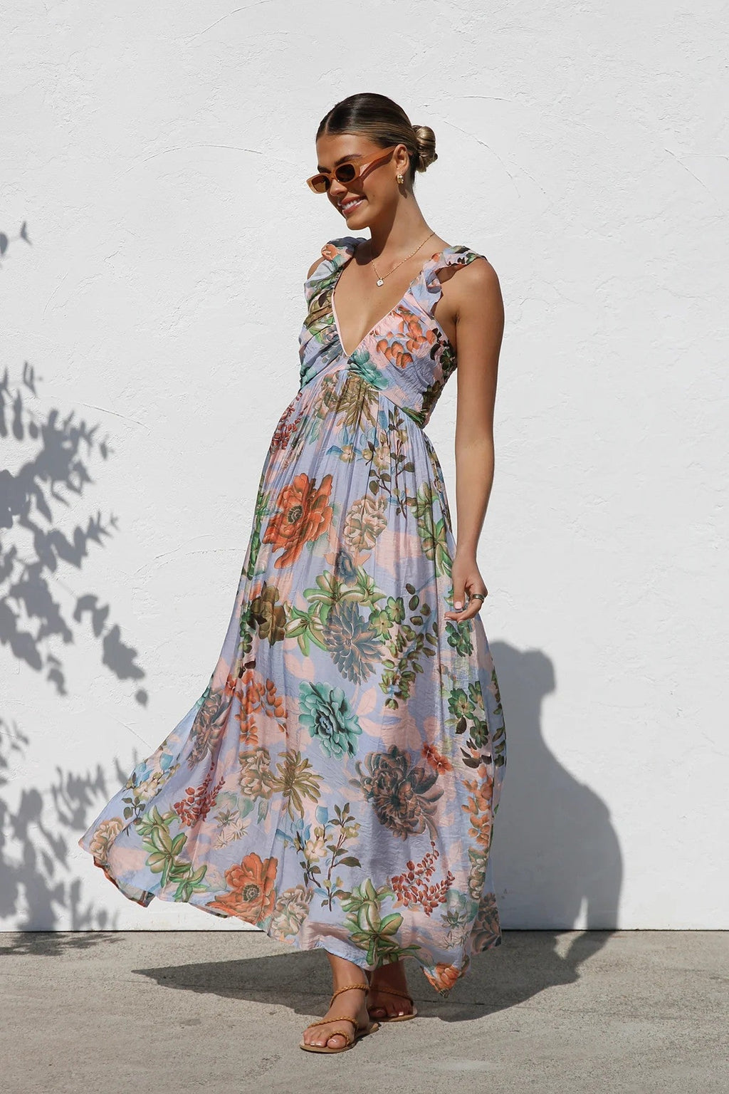Delightful At Heart Floral Print Maxi Dress