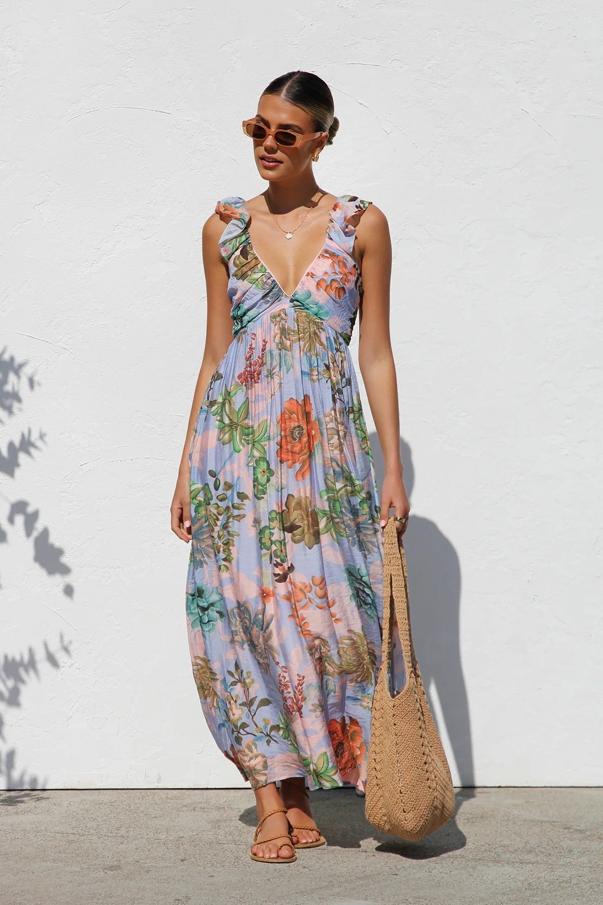 Delightful At Heart Floral Print Maxi Dress
