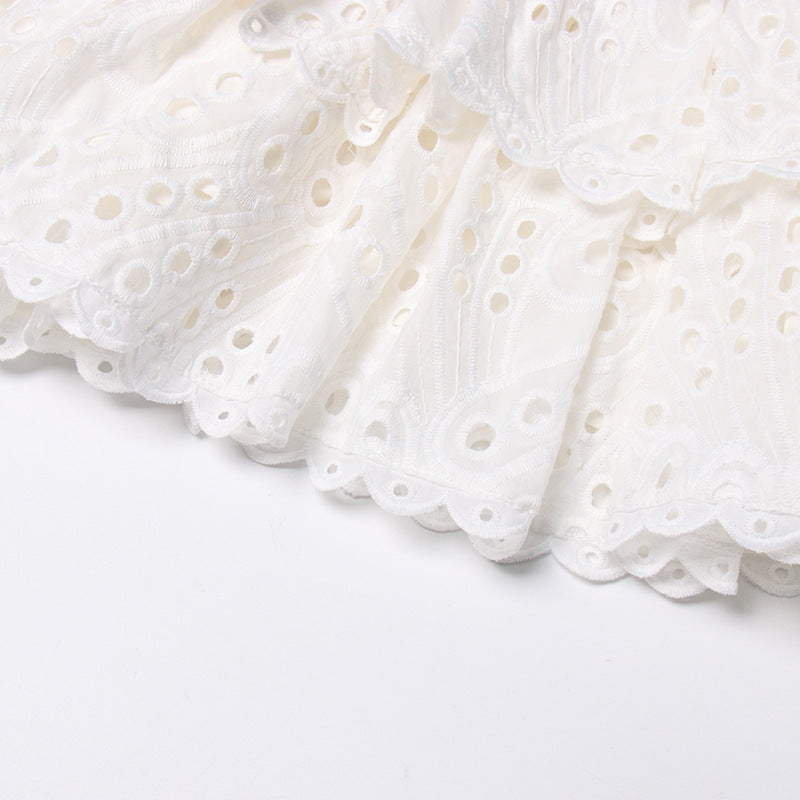 Delightful Like You Pleated Mini Dress - White