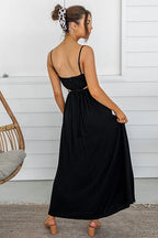 Forever Mesmerizing Spaghetti Cutout Maxi Dress