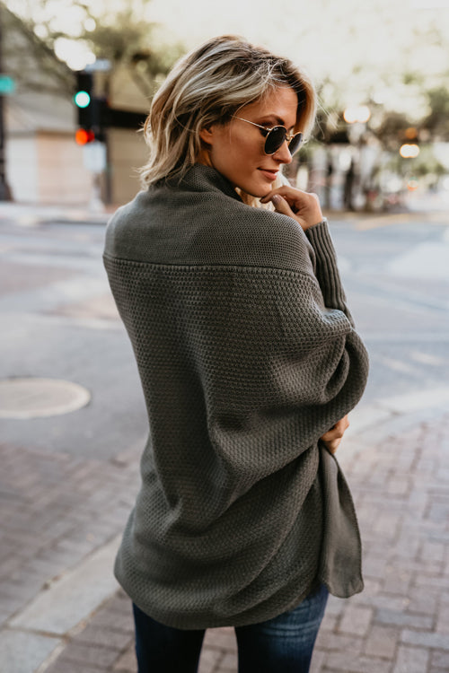 Cozy Charmer Bat-wing Sleeve Sweater Cardigan