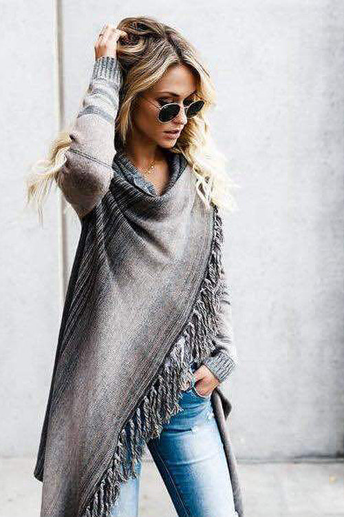 Cozy Up Tassel Sweater Coat