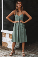 Days Like This Spaghetti Pleated Dress