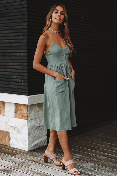 Days Like This Spaghetti Pleated Dress