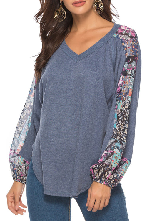 Secret Garden Boho Chiffon Sleeve Blouse