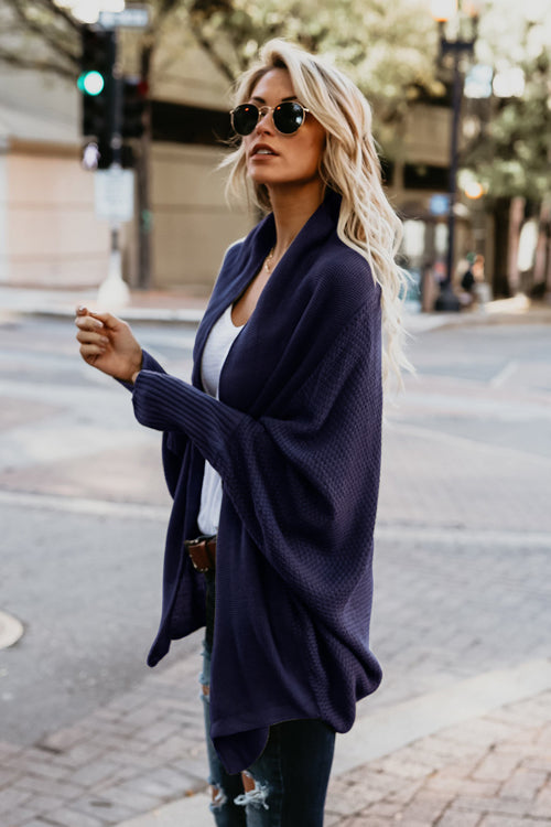 Cozy Charmer Bat-wing Sleeve Sweater Cardigan
