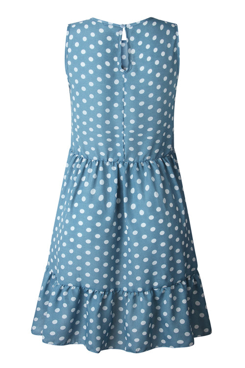 Golden Glow and Smiles Dot A-line Mini Dress
