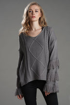 Look What You Made Me Do Tassel Knit Sweater